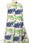 Whit silk crepe de chine - 'painted landscape'