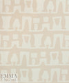 Whit NY beige/cream graphic silk CDC 1.375 yds