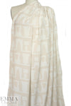 Whit NY beige/cream graphic silk CDC 1.375 yds