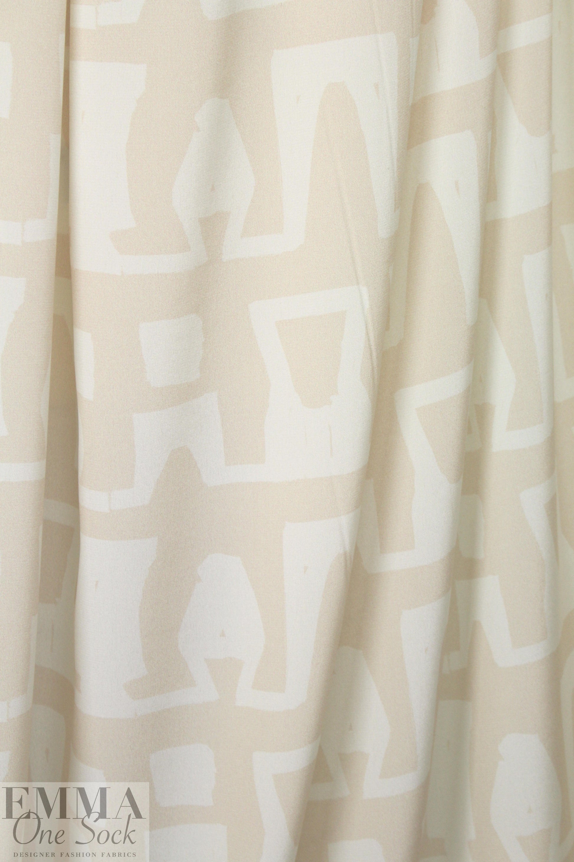 Whit NY beige/cream graphic silk CDC