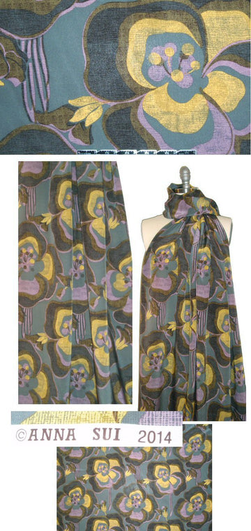 NY designer oversized stylized floral silk CDC