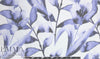 Italian blue tulips floral silk chiffon