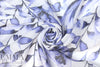 Italian blue tulips floral silk chiffon