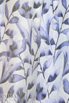 Italian blue tulips floral silk chiffon