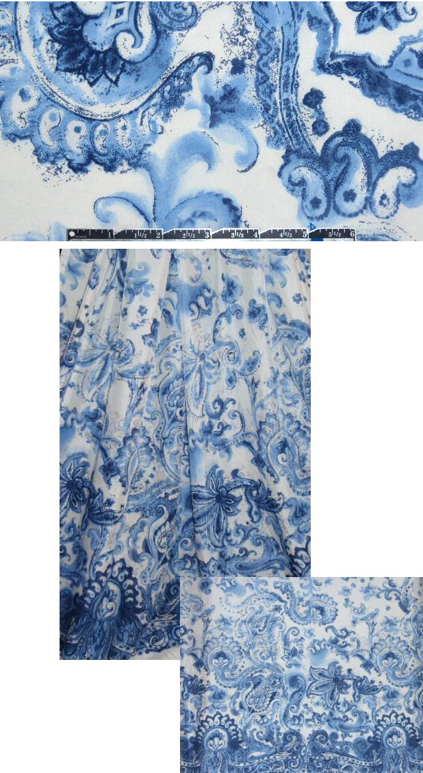 Italian painterly paisley panel CDC .90 and 1.45 yds