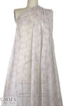 NY designer peach/denim delicate graphic silk chiffon 1.5 yd