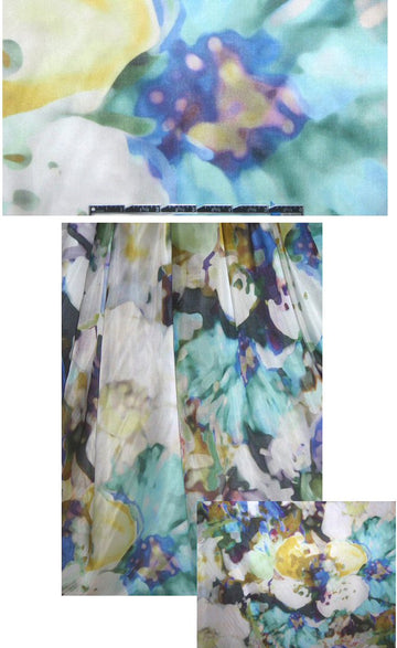 Italian satin chiffon - 'floral dream'