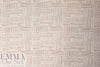 Italian dusty blush and cream graphic silk crepe de chine 1.66 yds