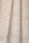 Italian dusty blush and cream graphic silk crepe de chine 1.66 yds