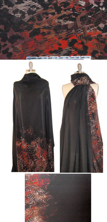 Italian animal print border design silk CDC