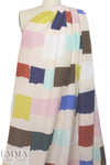 Whit NY color block collage crinkle silk chiffon 1.875 yds