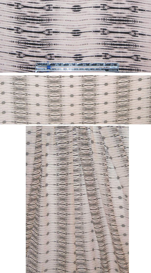 Italian burnished ikat stripey silk blouseweight