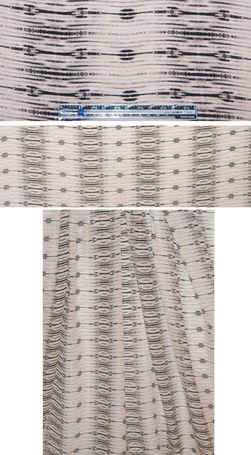 Italian burnished ikat stripey silk blouseweight