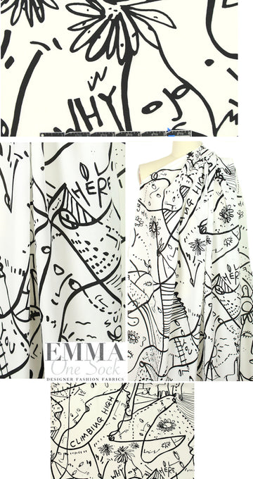 NY designer 'climbing high' silk blouseweight