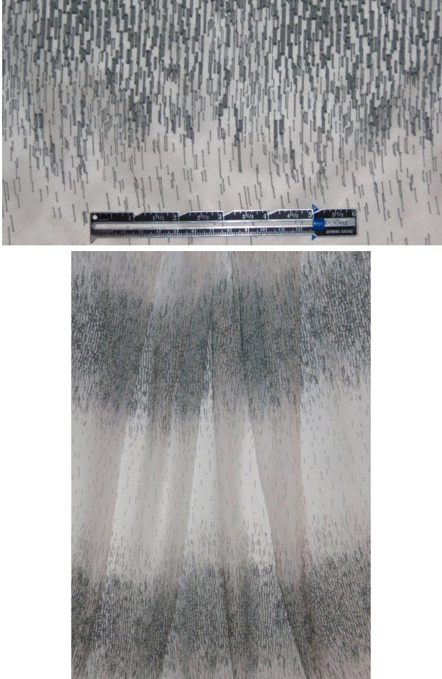 NY designer hatchy ombre clip weave silk chiffon 1 yard