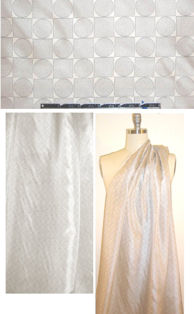 NY designer 'Euclid revisited' silk blouseweight 1.625 yd