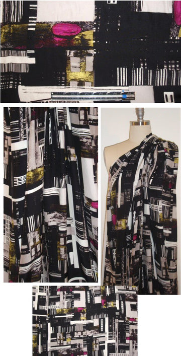 NY designer silk charmeuse - metropolis