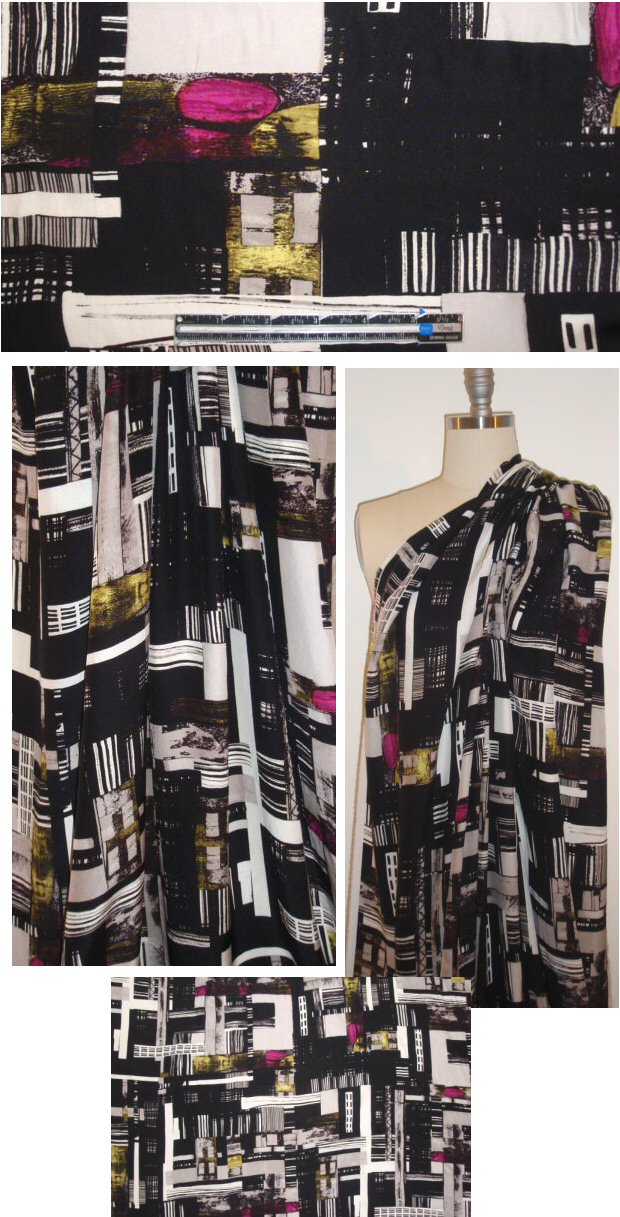 NY designer silk charmeuse - metropolis 1.625 yd