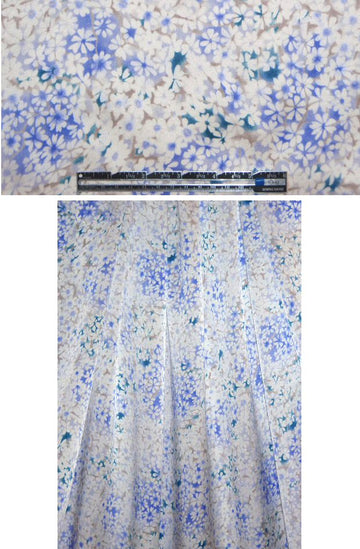 NY designer dainty flower ombre silk charmeuse 1 yard