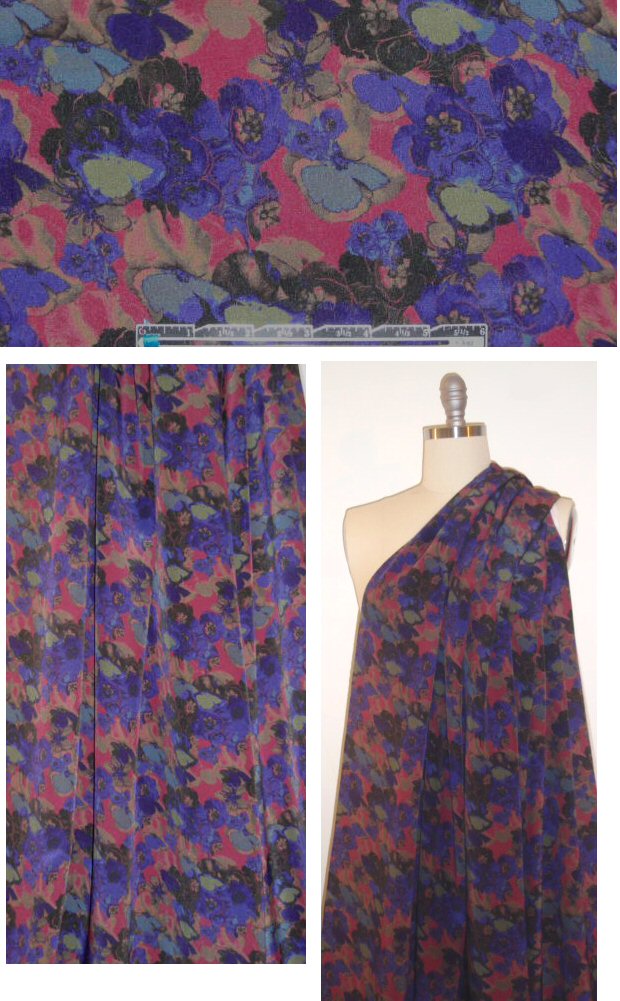 Italian nocturnal floral silk blouseweight
