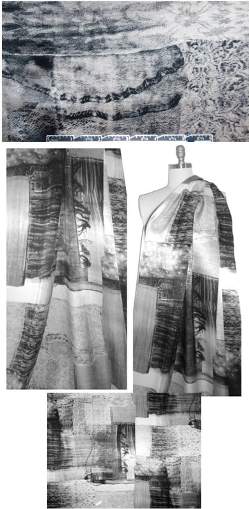 Italian fiber arts montage silk charmeuse 1.66 yd
