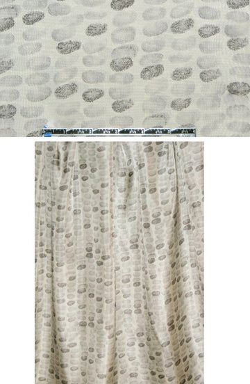 NY designer fingerprint graphic satin face chiffon