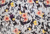 NY designer floral ink painting silk stretch charmeuse 1.66 yd