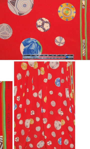 French ornamental balls silk crepe de chine