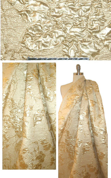 Italian 'gold leaf' textured 2-ply silk cloque'