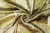 Italian gold/mocha patchwork graphic silk charmeuse 1.875 yd