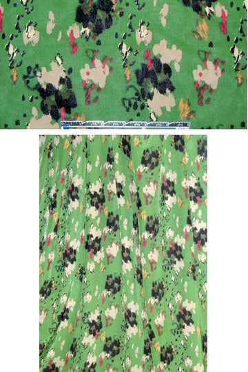 NY designer abstracted flowers silk blouseweight 1.2 yd