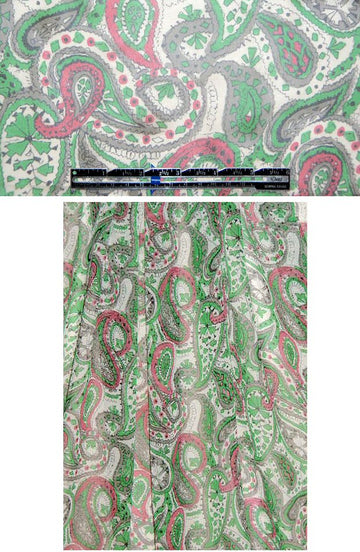 CA designer kelly/pink paisley silk sheer