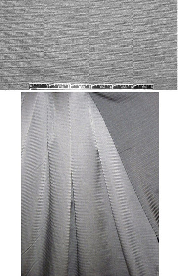 Italian silver/black herringbone silk jacquard