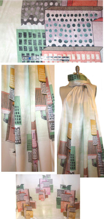 Italian metropolis silk charmeuse panel