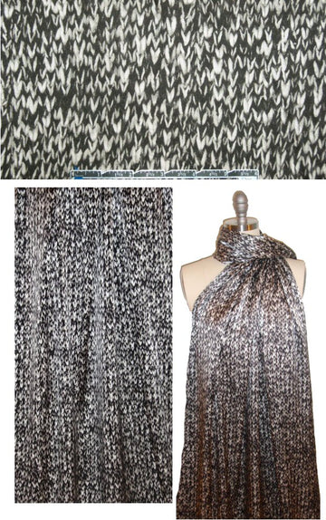 NY designer 'the knit side' printed silk charmeuse