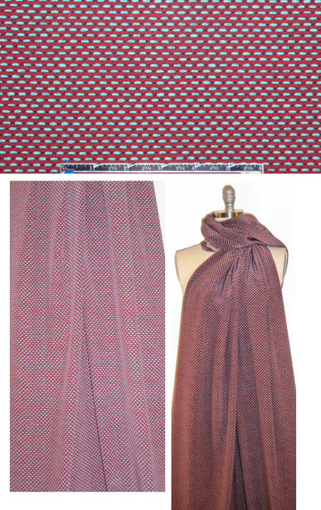Italian 'little stitchy' graphic design silk blouseweight