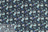 NY designer 'blues scale' floral silk dressweight woven 1.125 yds