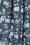 NY designer 'blues scale' floral silk dressweight woven 1.125 yds