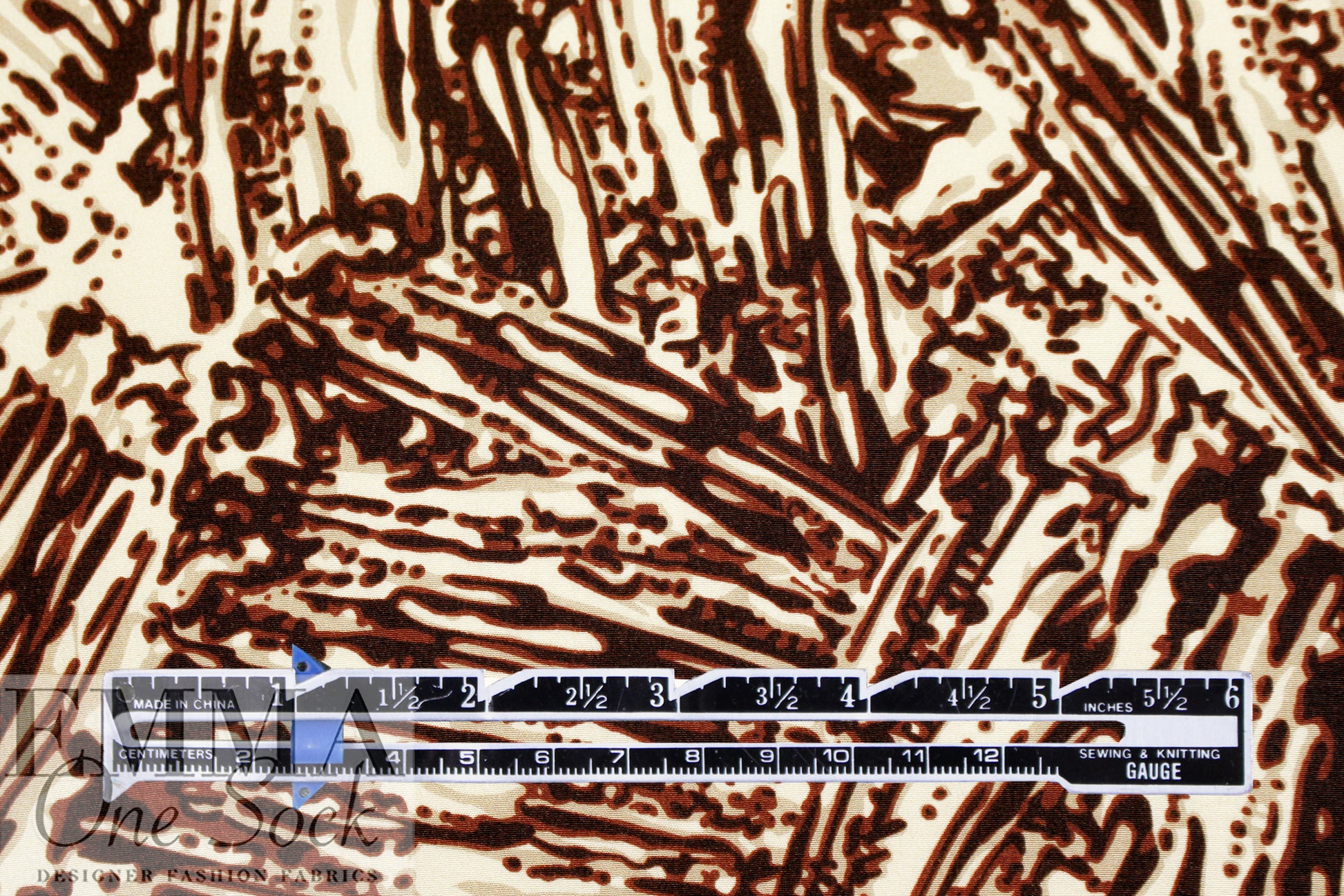Rache1 Comey 'abstract shadow hatch' silk crepe - earth 1.25 yds