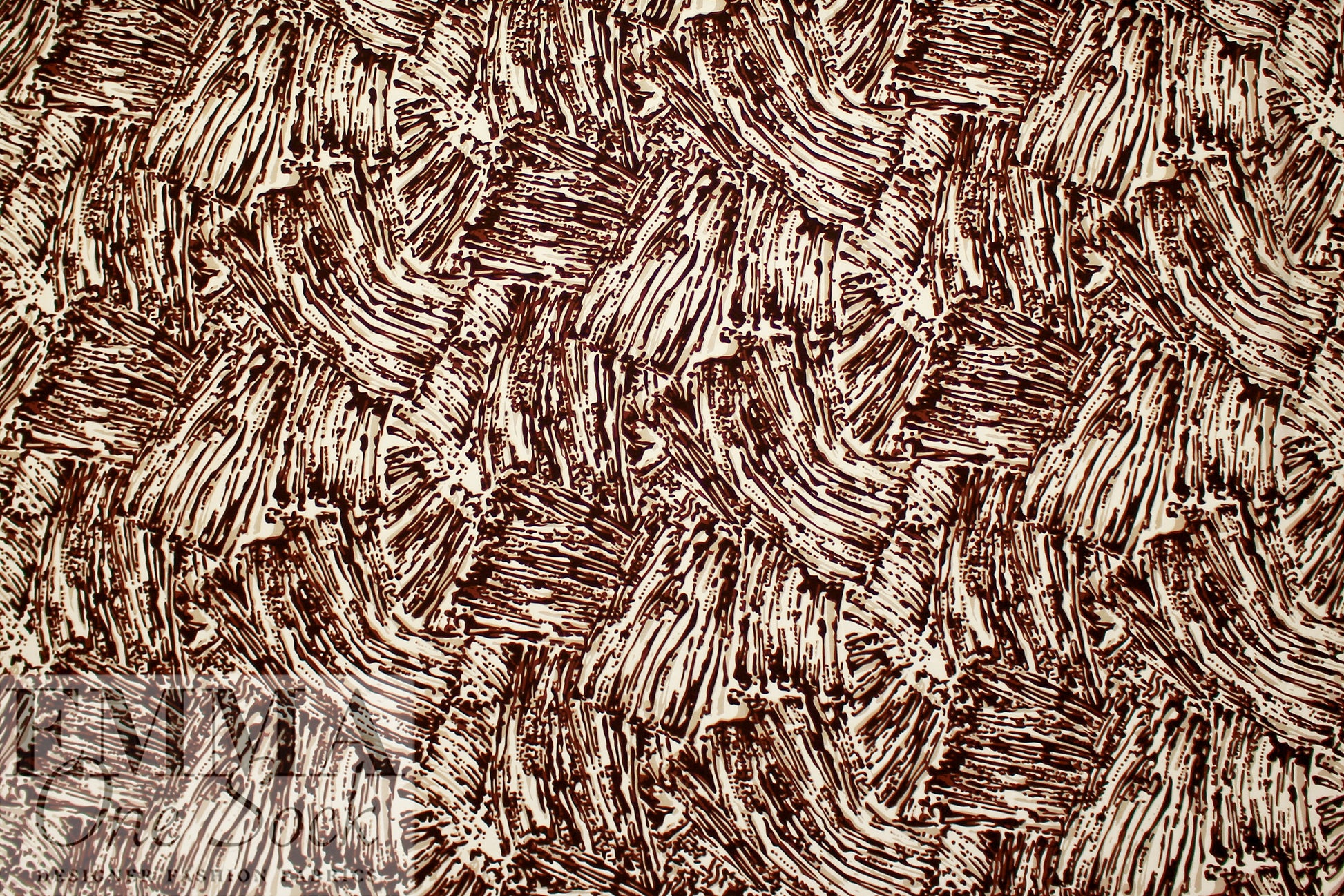 Rache1 Comey 'abstract shadow hatch' silk crepe - earth 1.66 yd