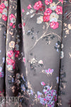 NY designer 'bloom de fleur' silk charmeuse .875 yds