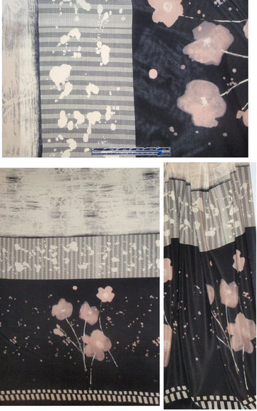 NY designer pressed flower panel silk CDC