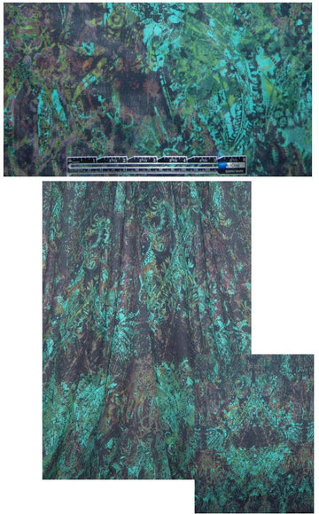 Italian 'evening sojourn' abstract silk chiffon