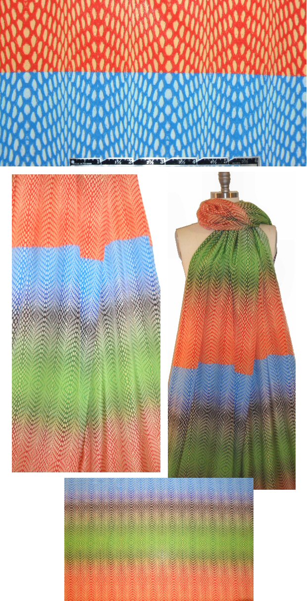 Italian graphic ombre' dot silk blouseweight panel