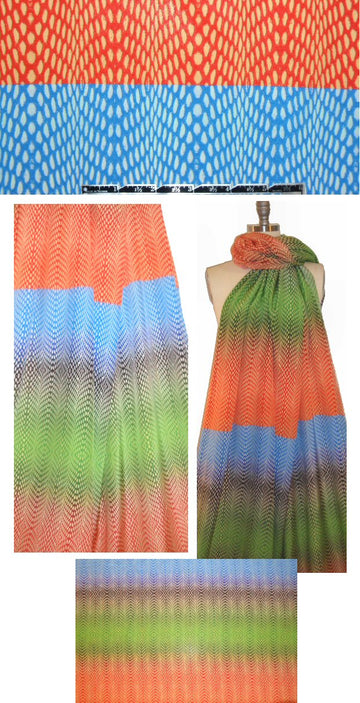 Italian graphic ombre' dot silk blouseweight 1 panel