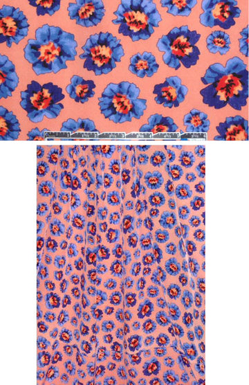 NY designer flower design panel print silk CDC