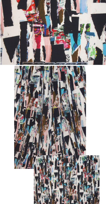NY designer paper collage abstract silk CDC