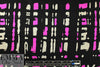 NY designer pink/silver/black graphic silk charmeuse