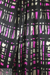 NY designer pink/silver/black graphic silk charmeuse