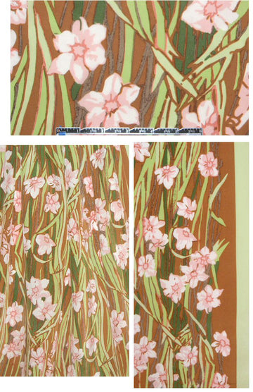 NY designer flower and leaf design silk CDC